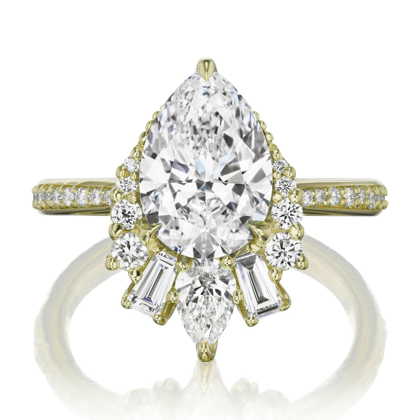 ・ARTEMIS・Pear Lab-Grown Diamond Center, Diamond Accents (2.45ctw+)