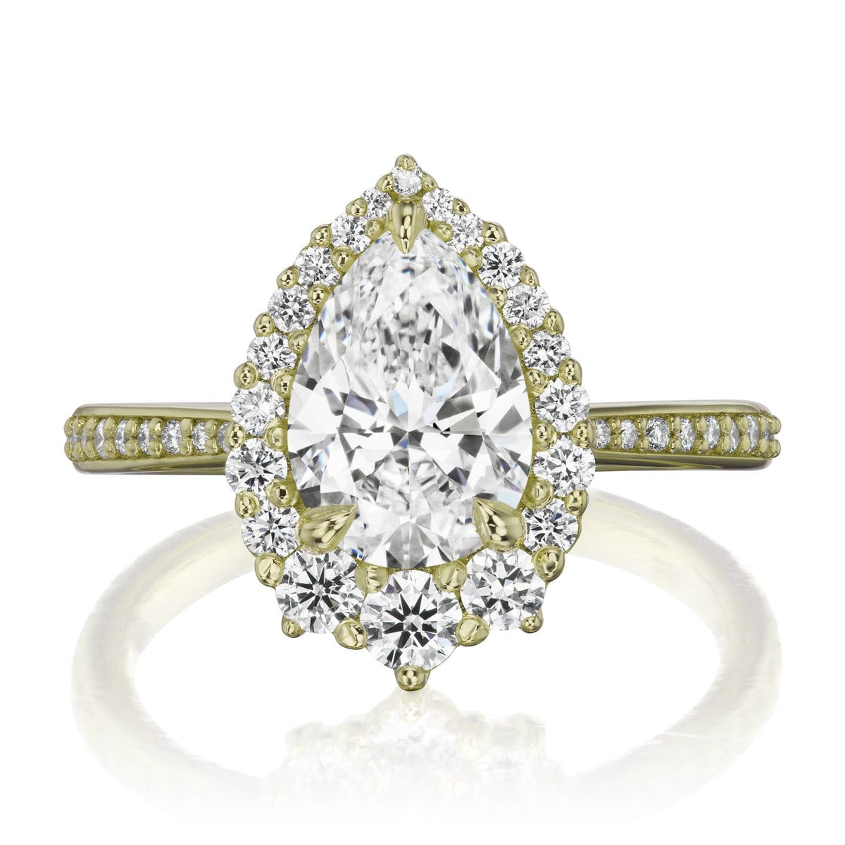 ・CELESTE・Pear Lab-Grown Diamond Center, Diamond Halo (2.5ctw+)