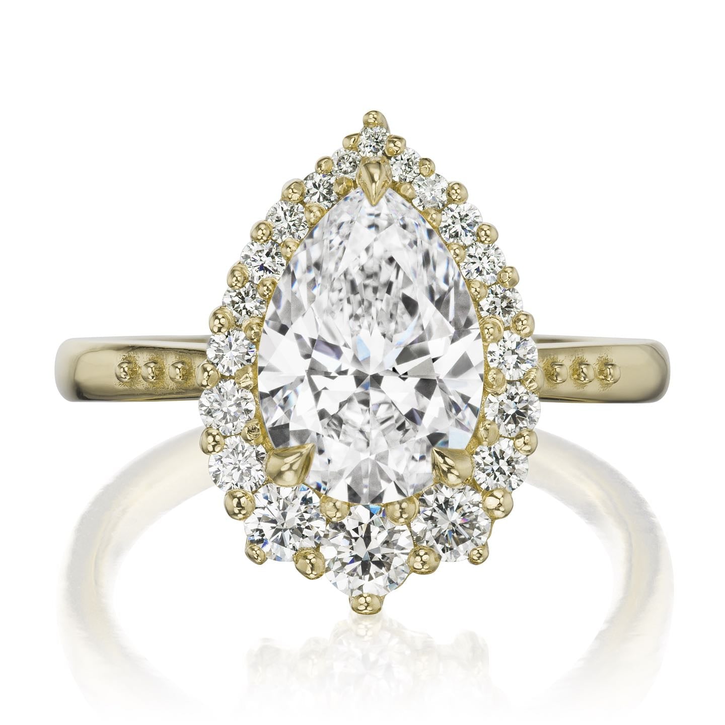・CELESTE・Pear Lab-Grown Diamond Center, Diamond Halo (2.5ctw+)