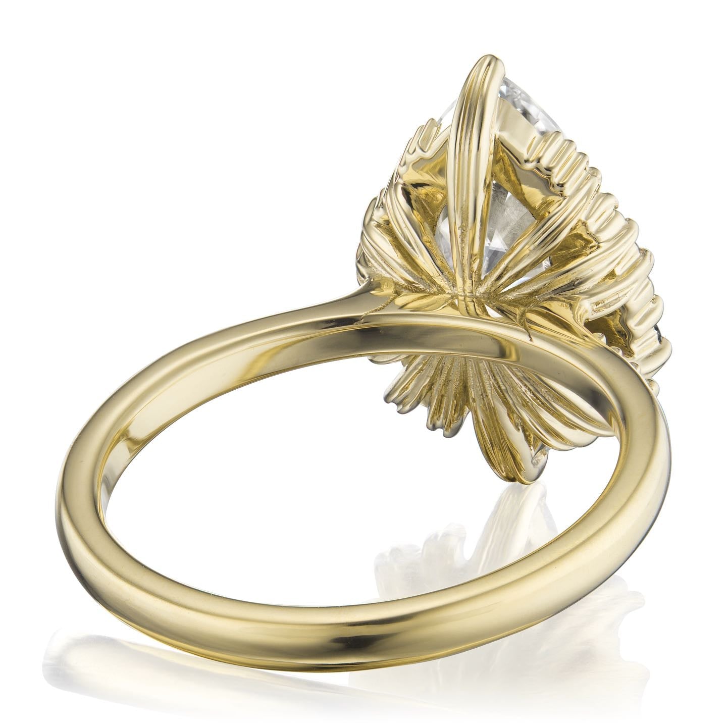 ・ARTEMIS・Pear Moissanite Center, Diamond Accents (2.53ctw+)