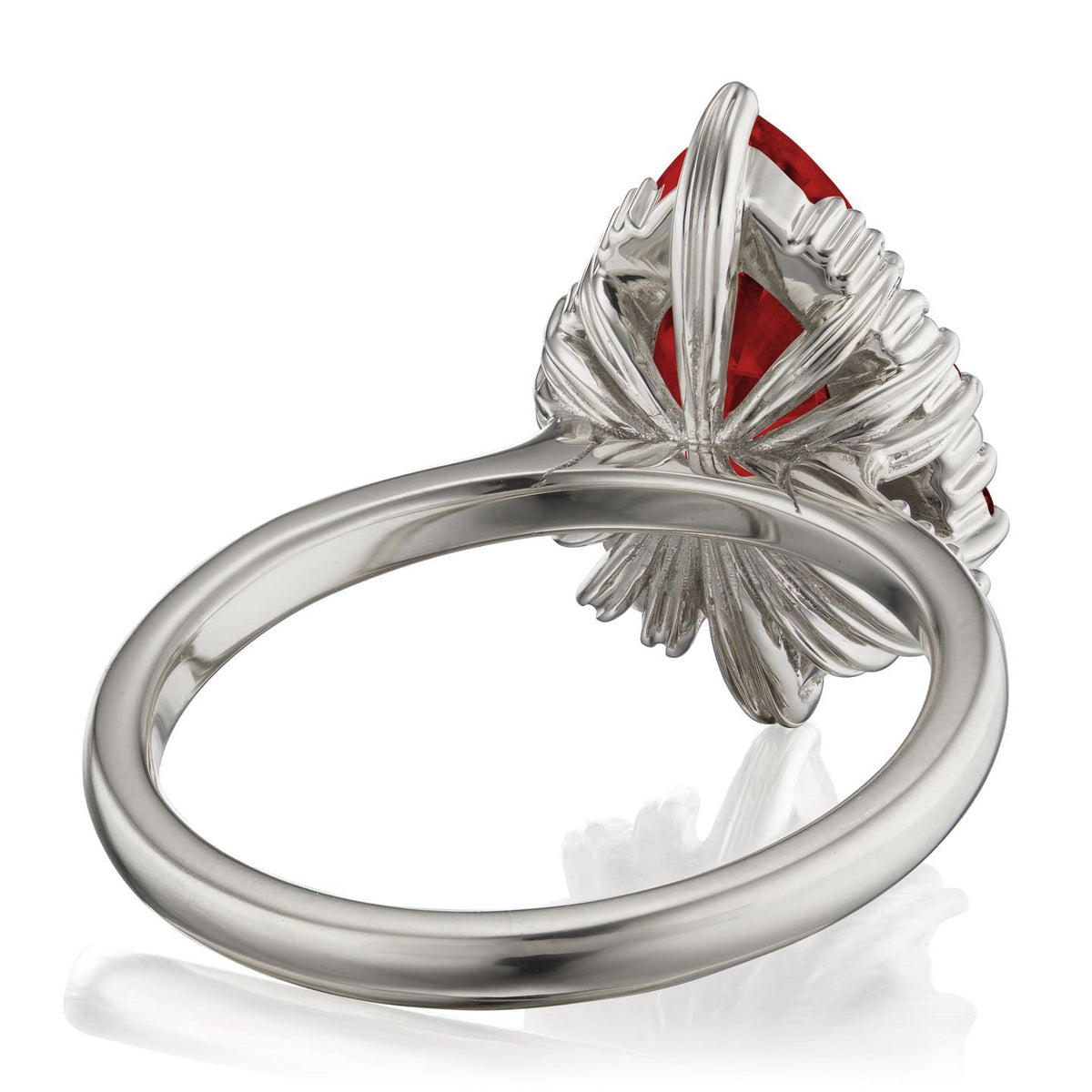 ・ARTEMIS・Pear Ruby Center, Diamond Accents (3.28ctw+)