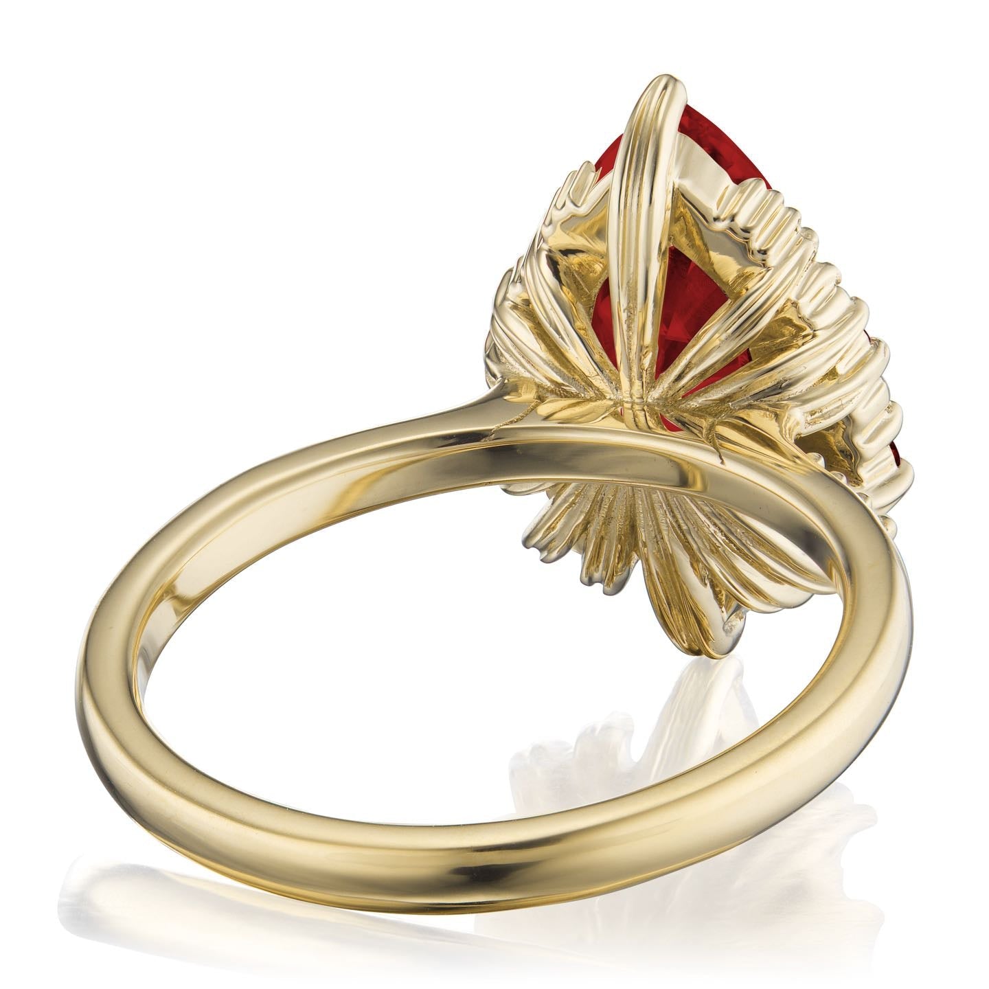 ・ARTEMIS・Pear Ruby Center, Diamond Accents (3.28ctw+)