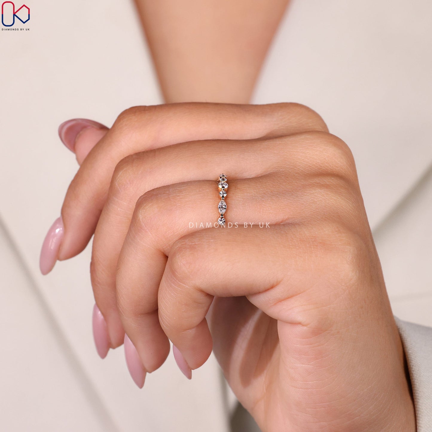 Full Eternity Band – Round and Marquise Diamonds
