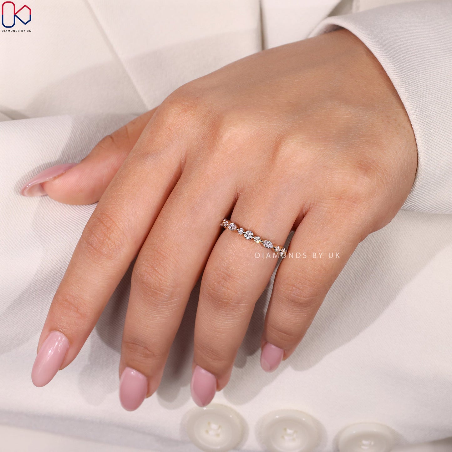 Full Eternity Band – Round and Marquise Diamonds