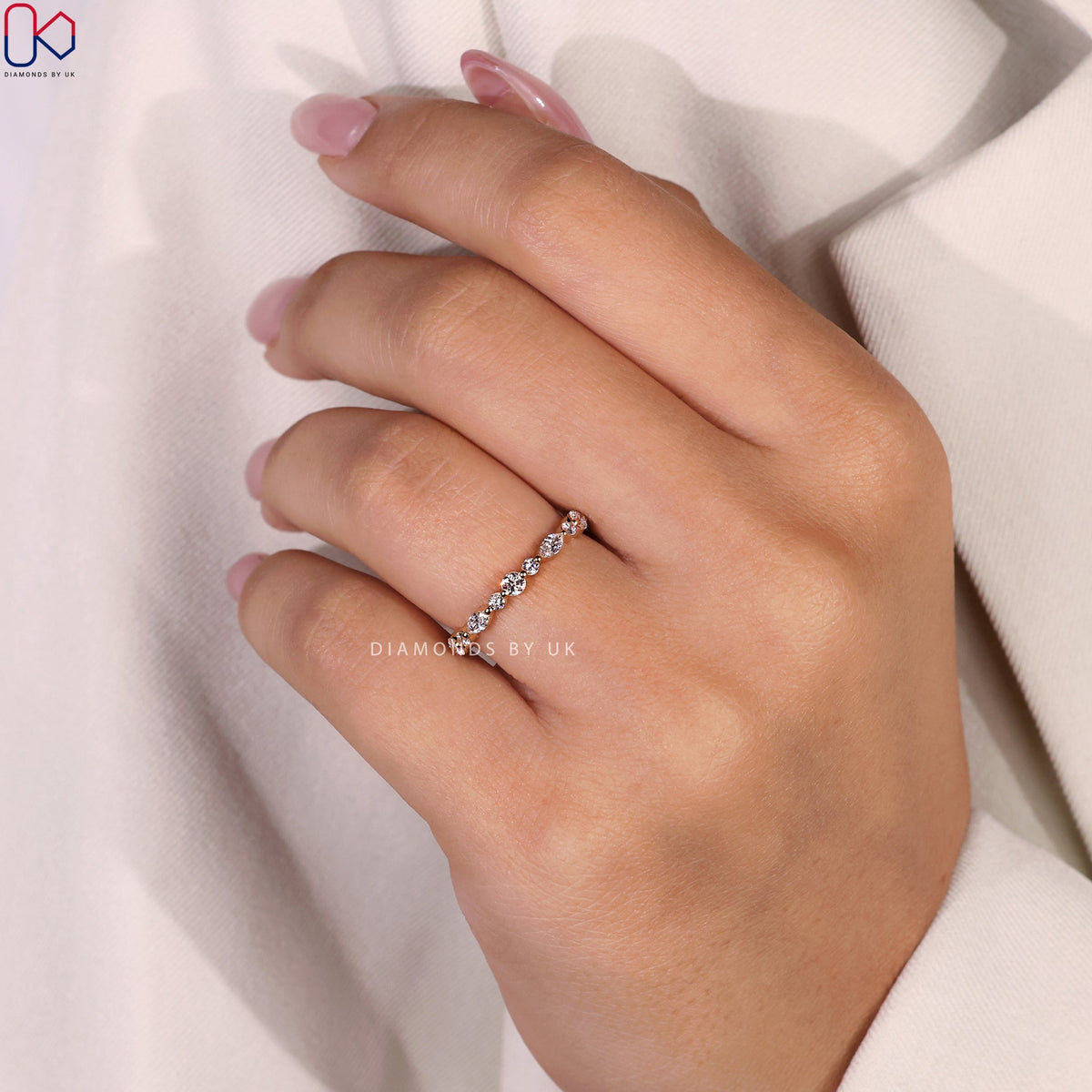 Full Eternity Band – Round and Marquise Diamonds