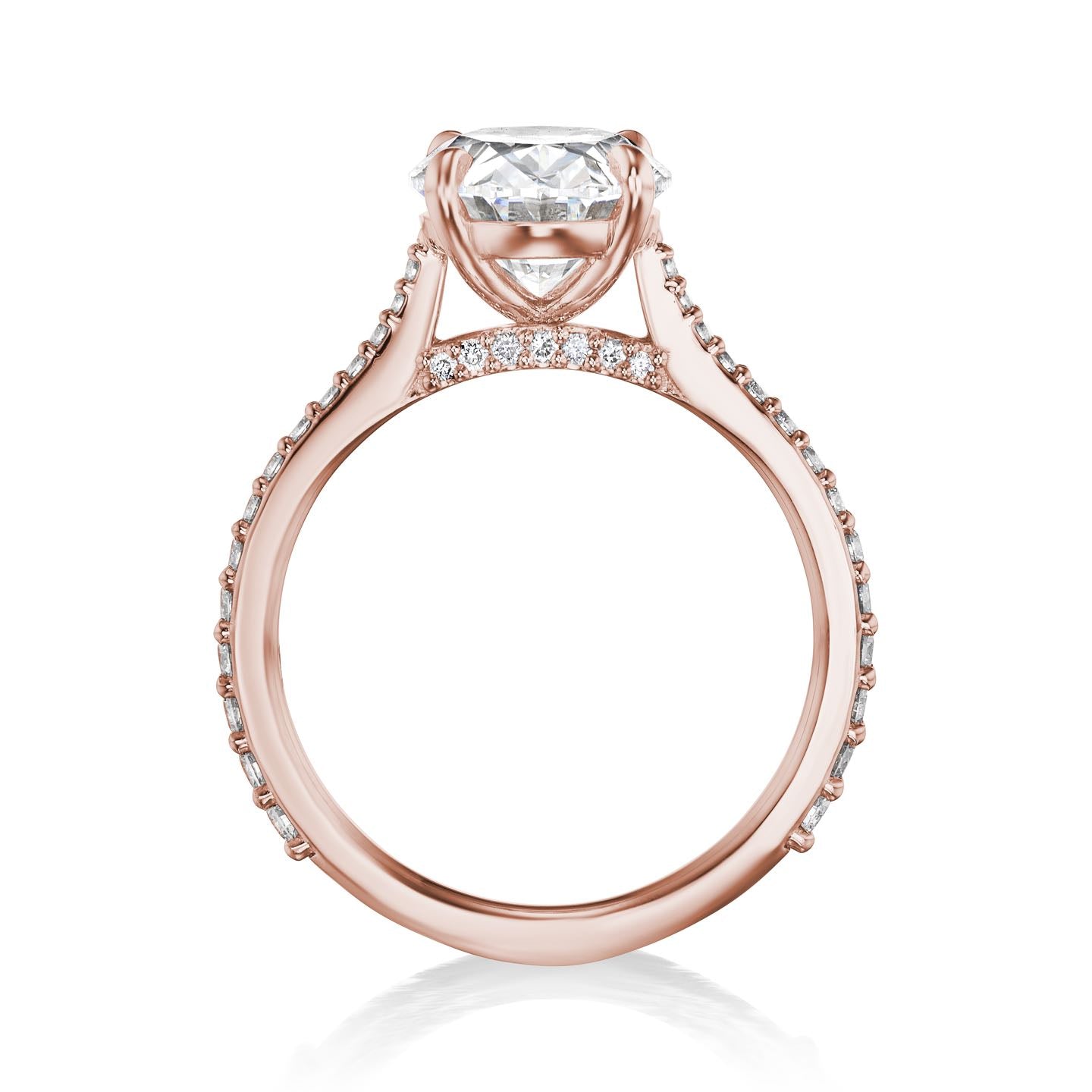 ・JESSA・Oval Lab-Grown Diamond, Diamond Bridge & Shank (3.07ctw+)