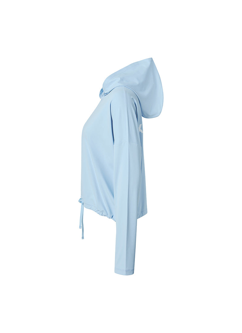 Daily Feather String Crop Hoodie
