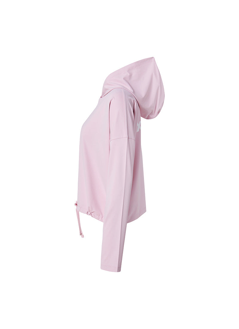Daily Feather String Crop Hoodie