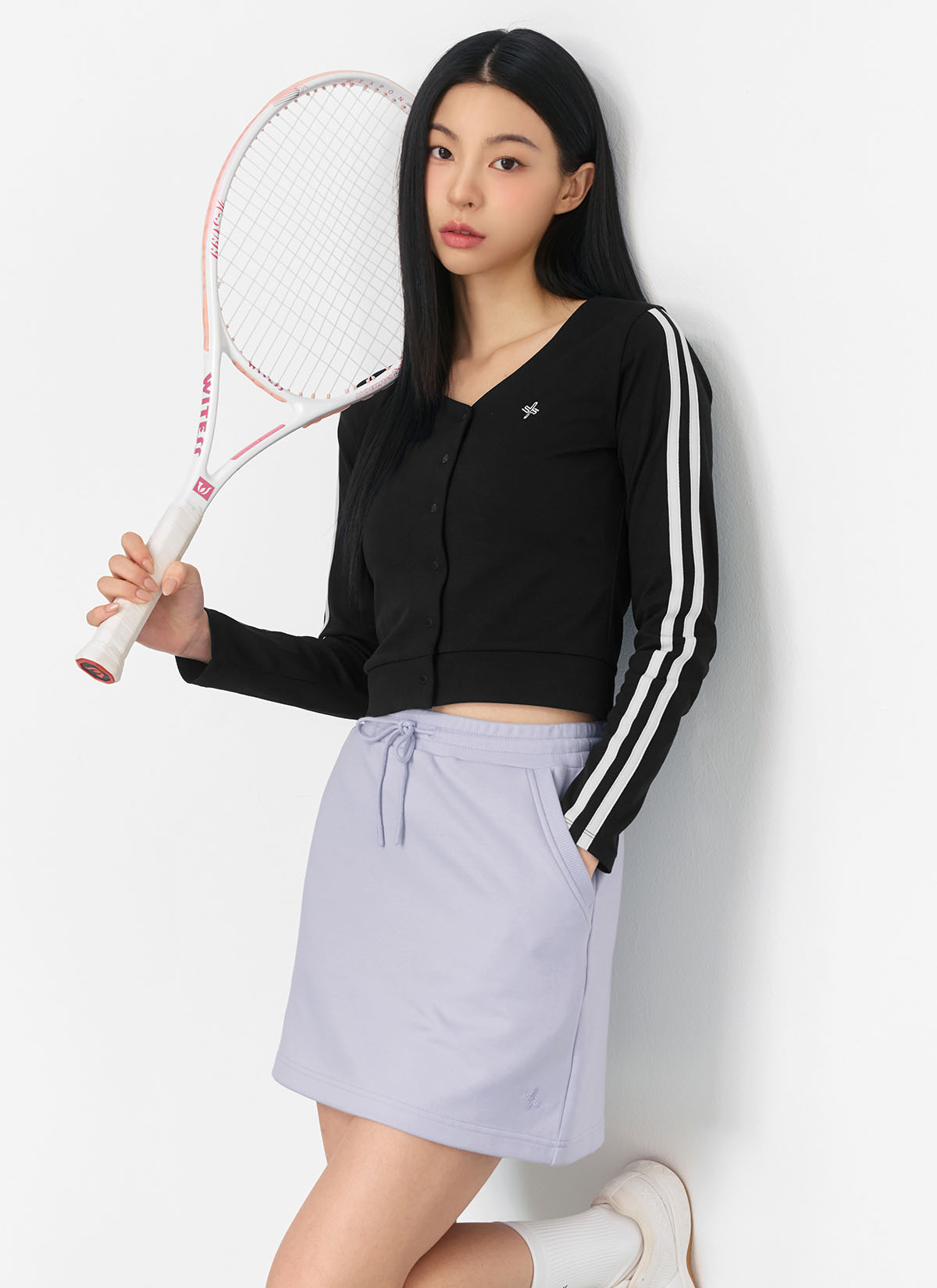 Eco Dex Color Block Crop Cardigan