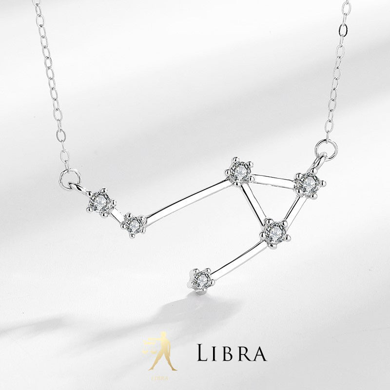 Fortune Jewel 925 Sterling Silver 12 Constellations of the Zodiac Astrology Blessing Necklace Pendant
