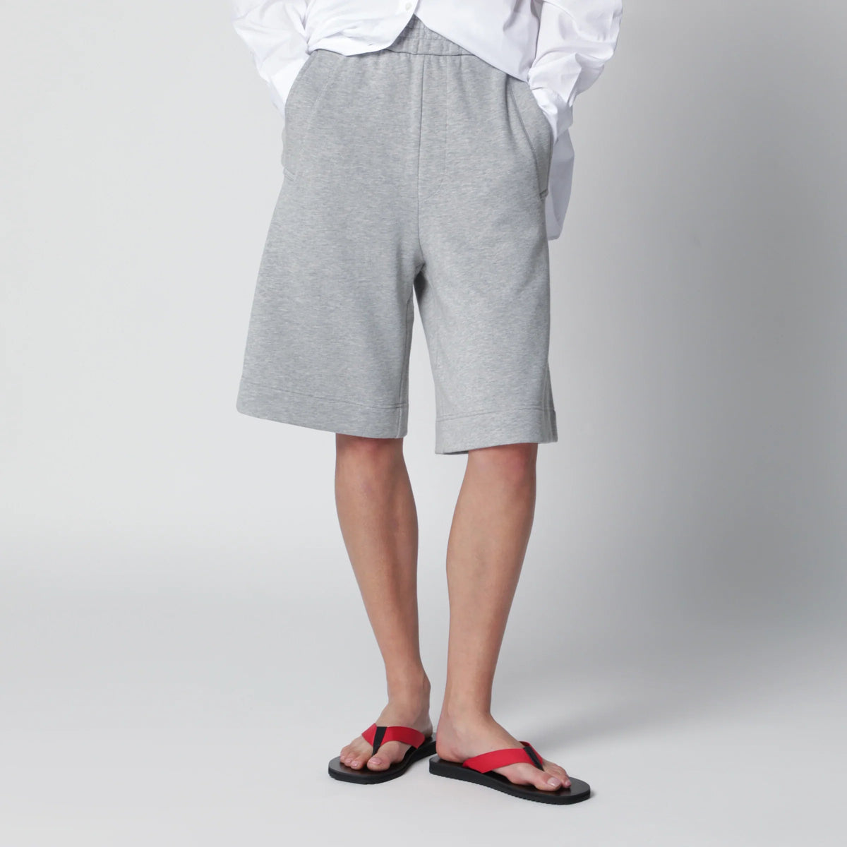 Dries Van Noten - Grey cotton shorts
