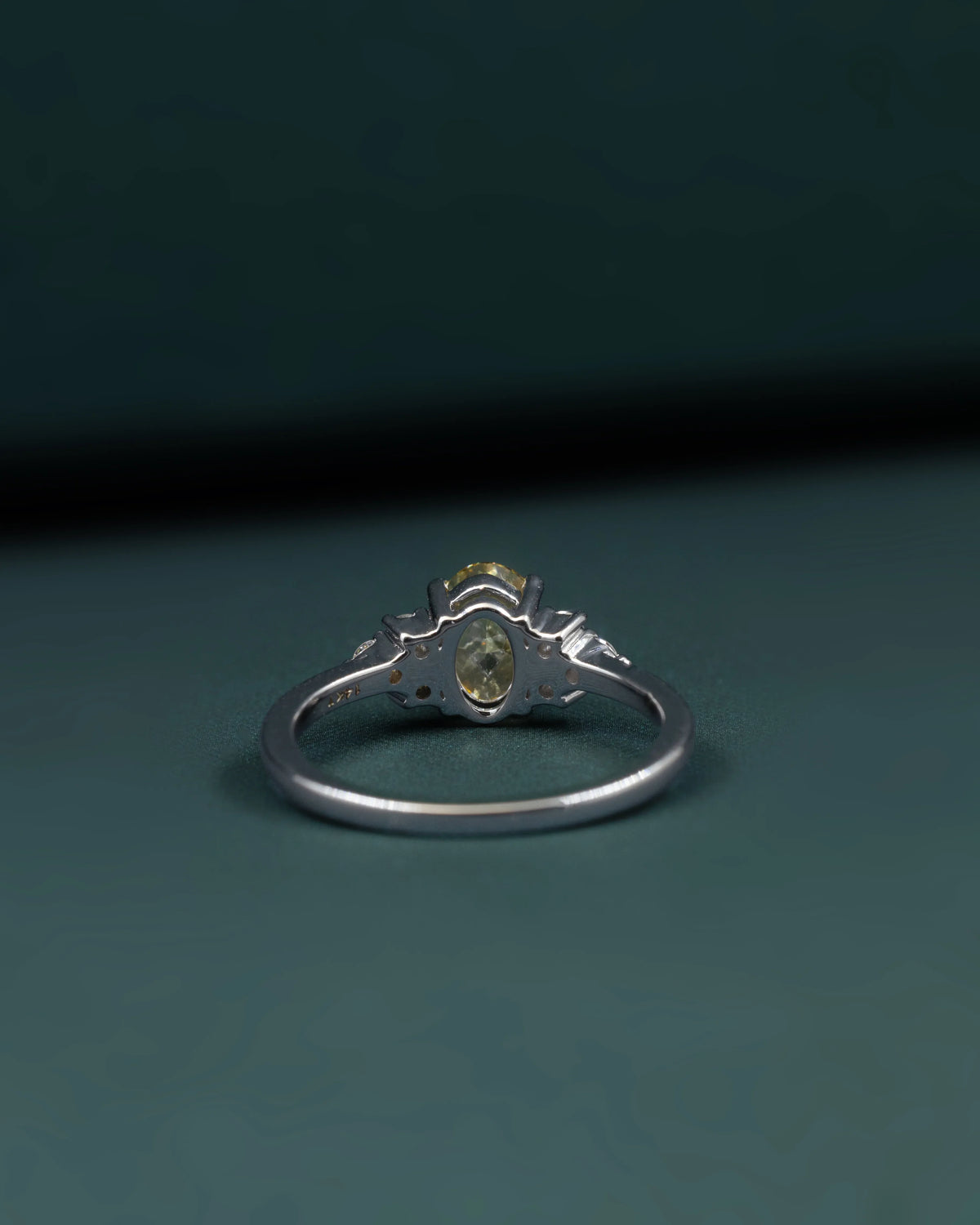 1.31 CTW Fancy Yellow Pear Cut Lab-Grown Diamond Three-Stone Ring