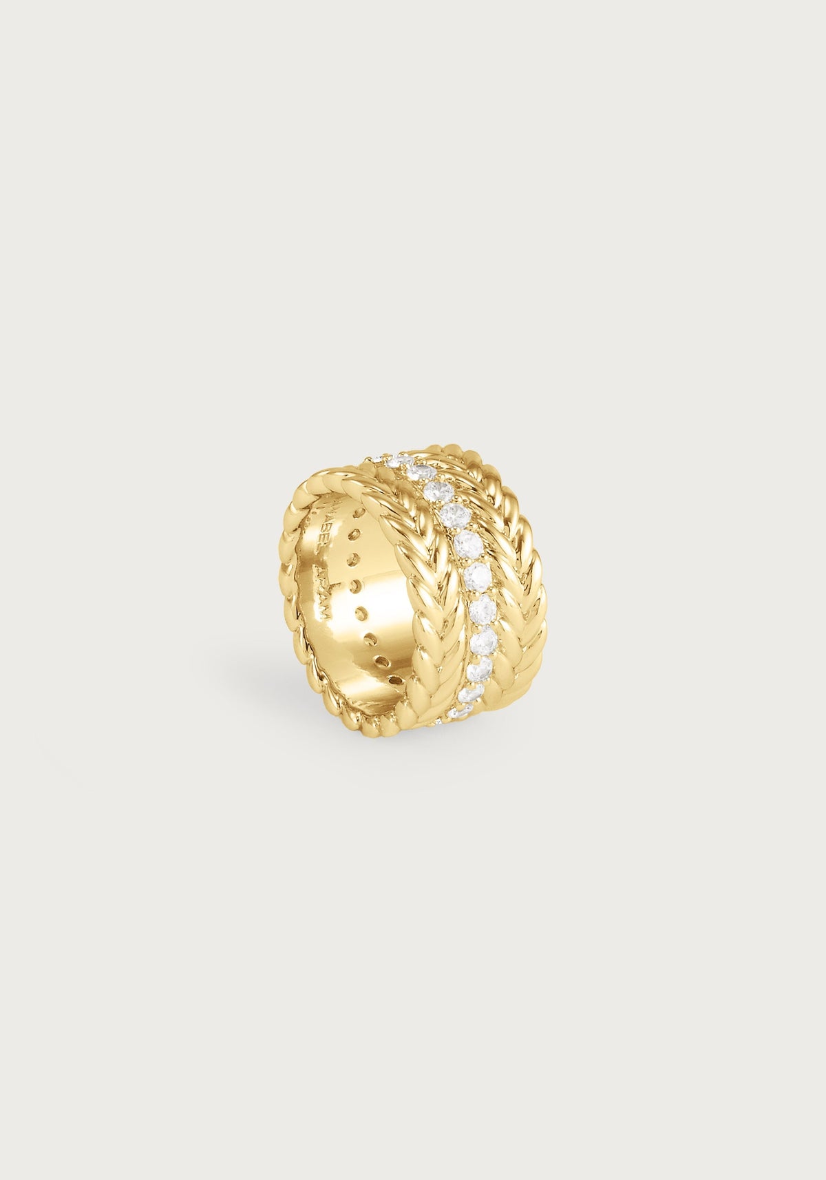 Cheval Chain Stack Ring, Gold