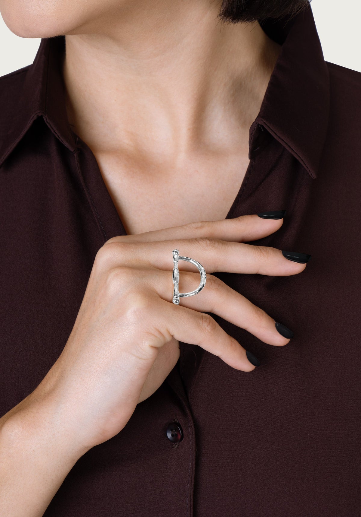 Cheval Bit Ring, Silver