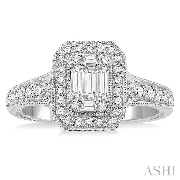 Halo Fusion Diamond Engagement Ring