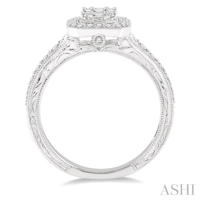 Halo Fusion Diamond Engagement Ring