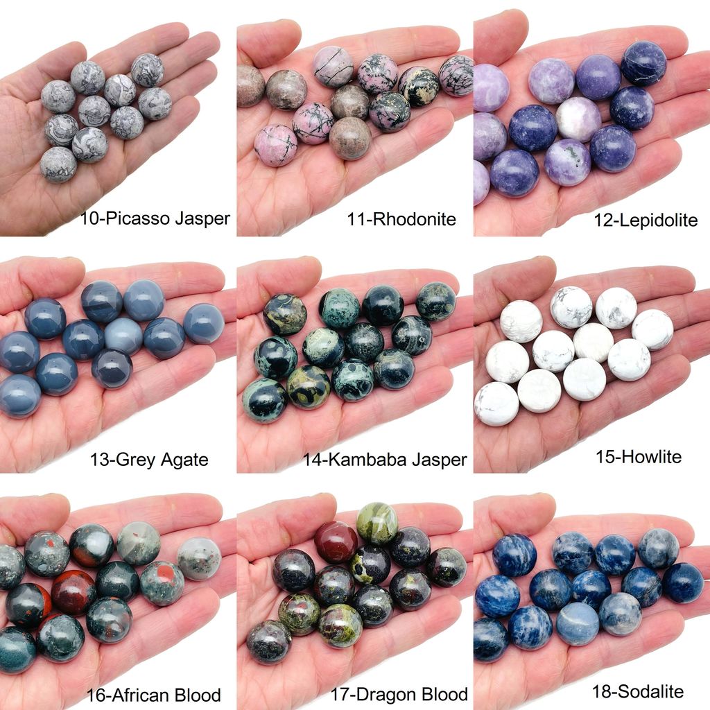 Crystal Sphere Gemstone - Healing Stone – Crystal Ball – 20mm - MIX
