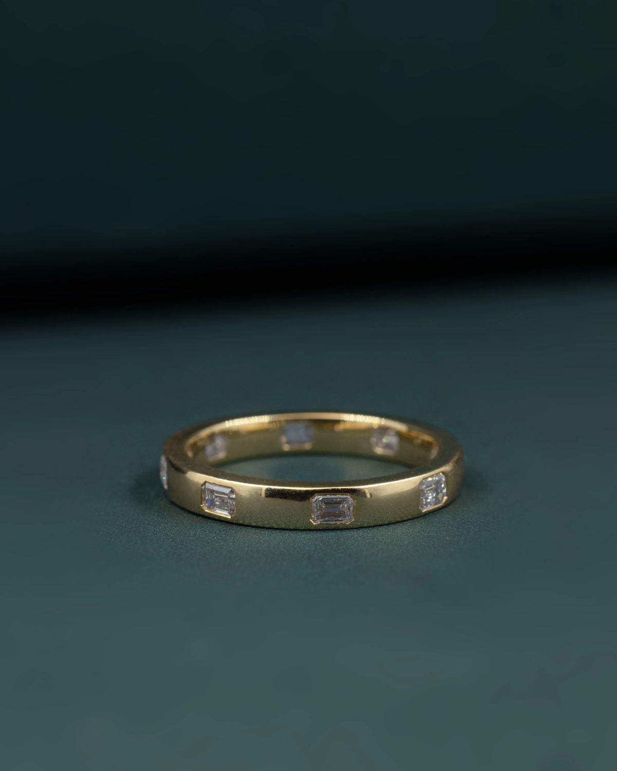 0.70 CTW Emerald Cut Lab-Grown Diamond Eternity Band Ring