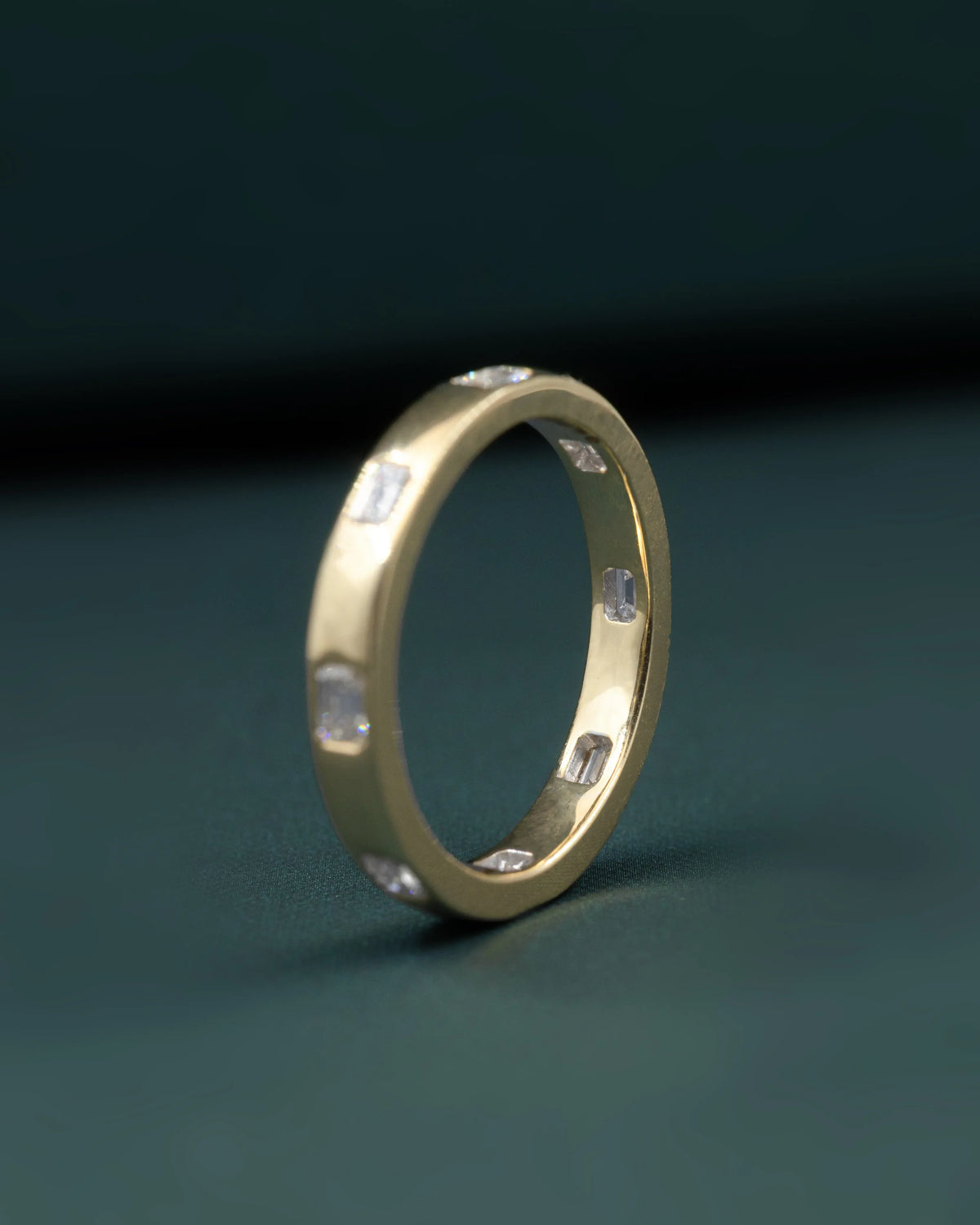 0.70 CTW Emerald Cut Lab-Grown Diamond Eternity Band Ring