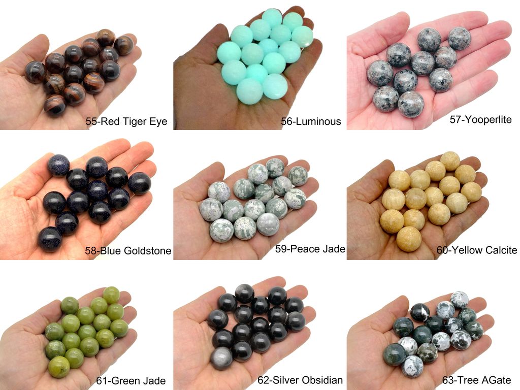 Crystal Sphere Gemstone - Healing Stone – Crystal Ball – 20mm - MIX