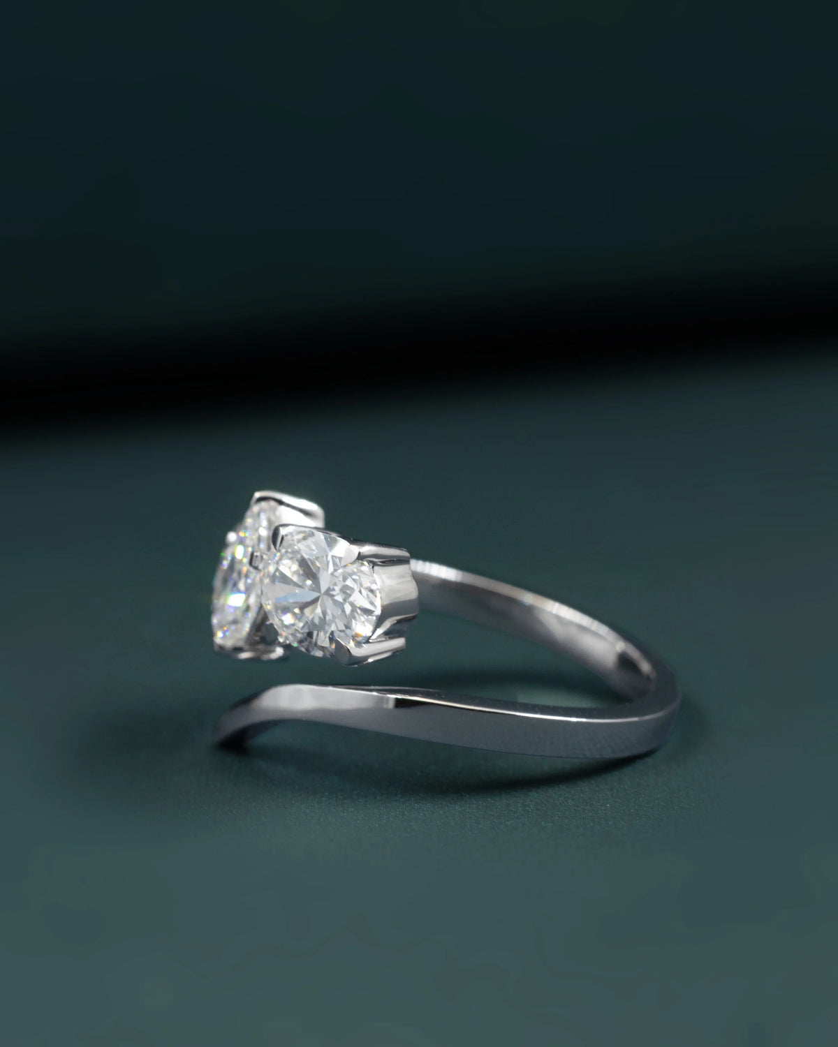 2.37 CTW Mixed-Cut Three Stone Lab-Grown Diamond Ring