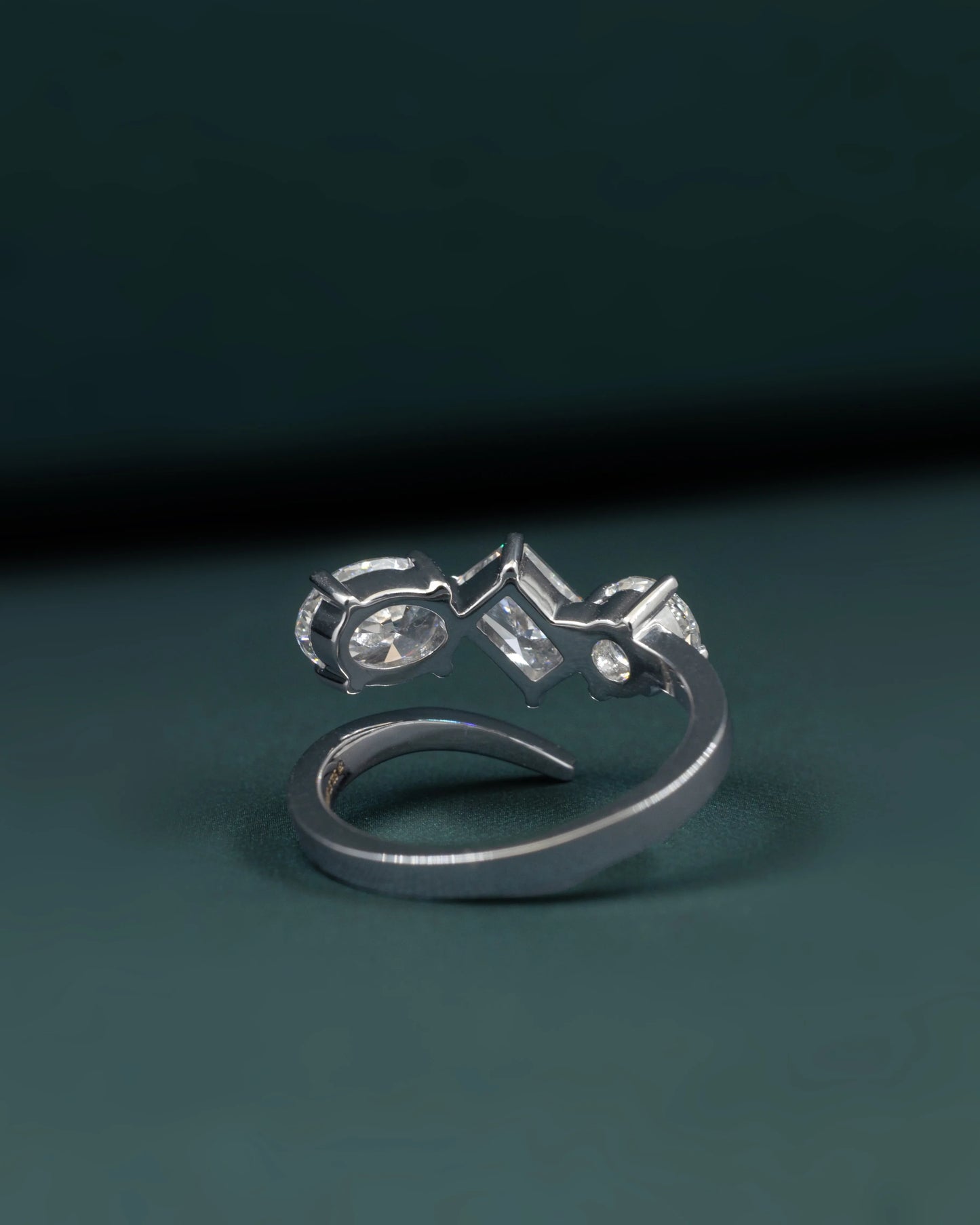 2.37 CTW Mixed-Cut Three Stone Lab-Grown Diamond Ring