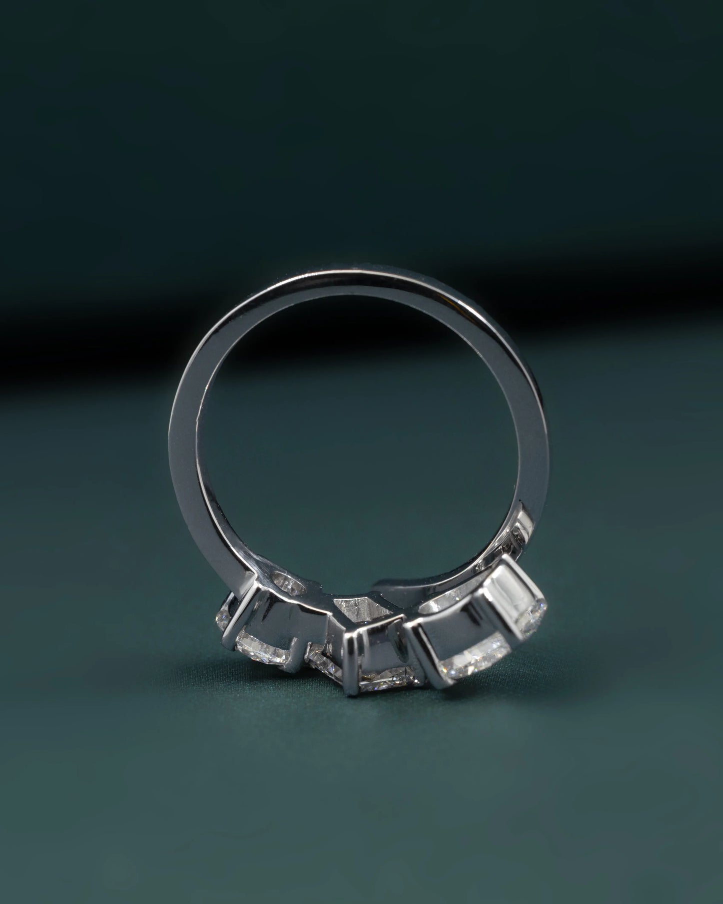2.37 CTW Mixed-Cut Three Stone Lab-Grown Diamond Ring