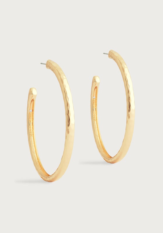 Farrier Large Hoops, Gold