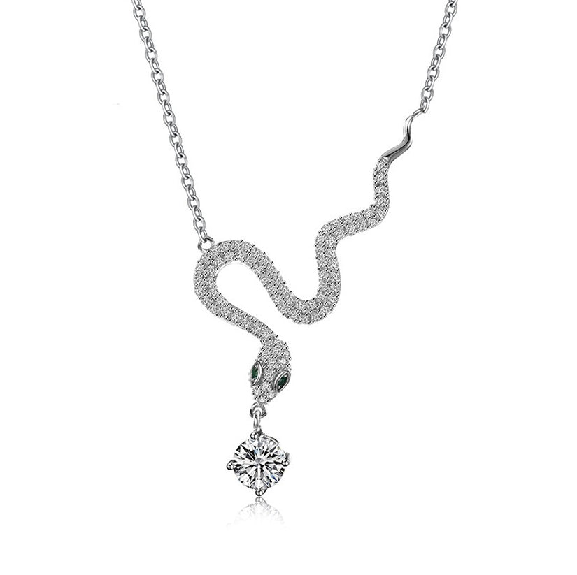 Moissanite Snake Necklace