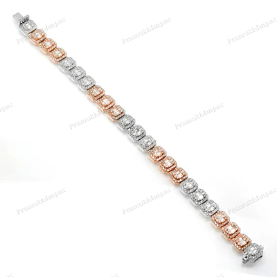 Sterling Silver Moissanite Diamond Iced Out Bracelet For Her