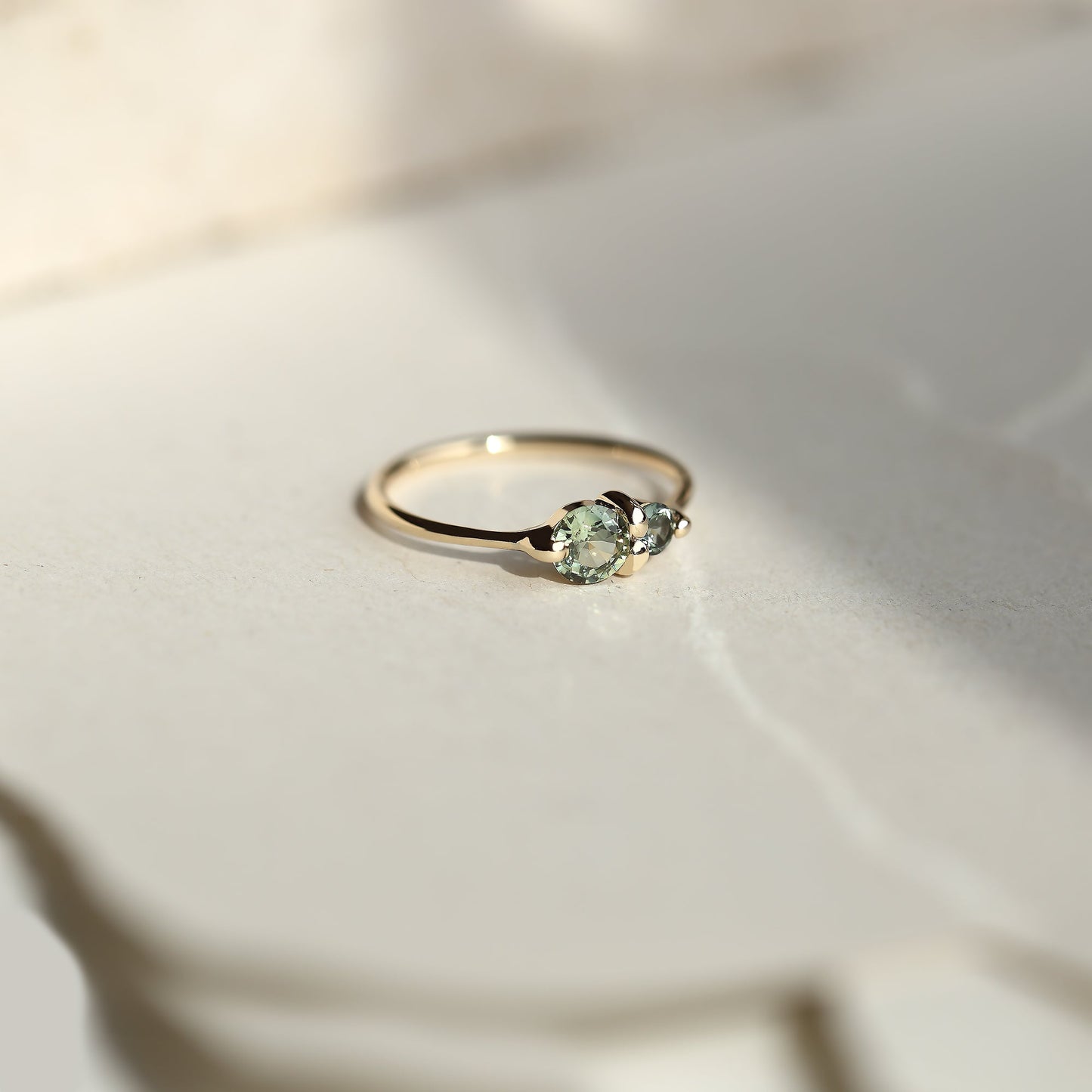 PAIRED SAPPHIRE AND TOURMALINE RING