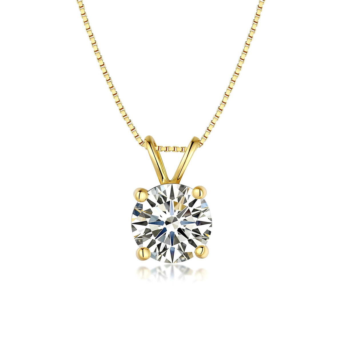 Round Cut Moissanite Necklace