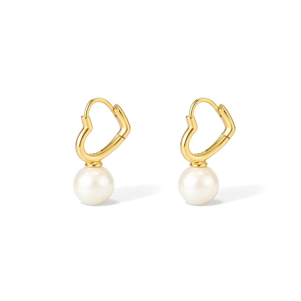 Heart Pearl Earrings