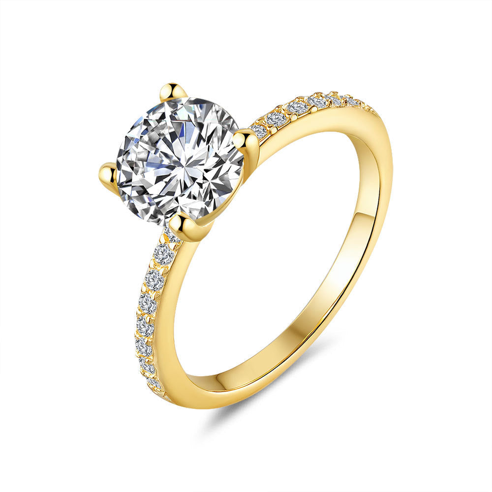 Round Cut Moissanite Ring