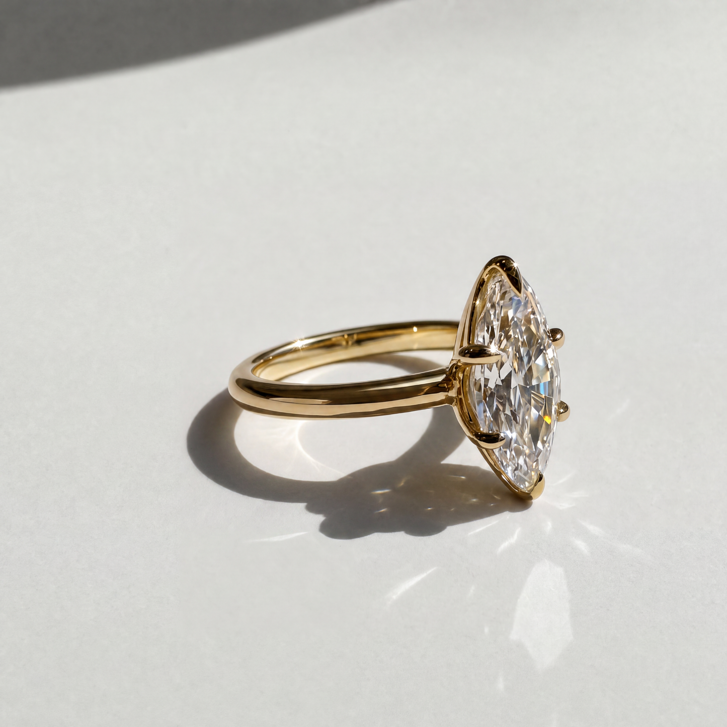 The Sol Engagement Ring | Claw Prongs | Marquise