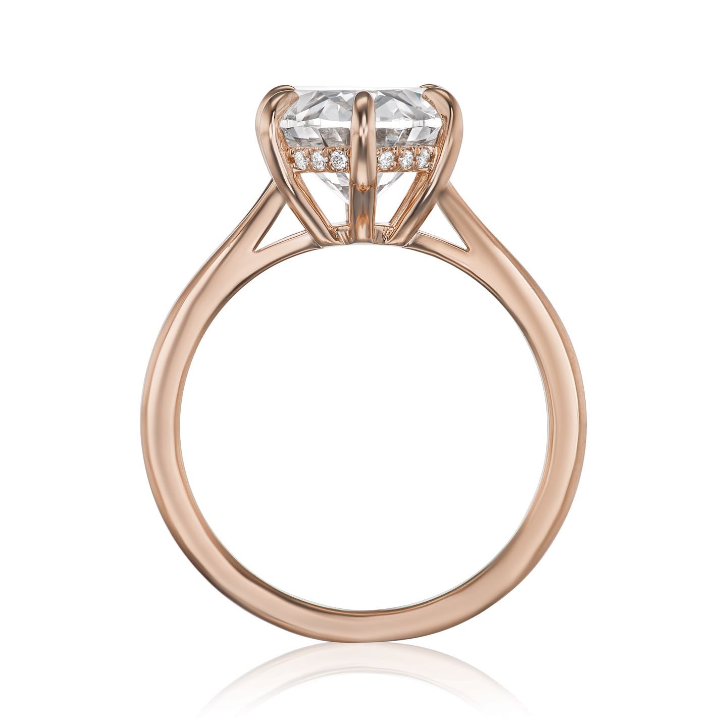 ・Ophelia・Oval Lab-Grown Diamond, Hidden Halo (4ct+ Center)