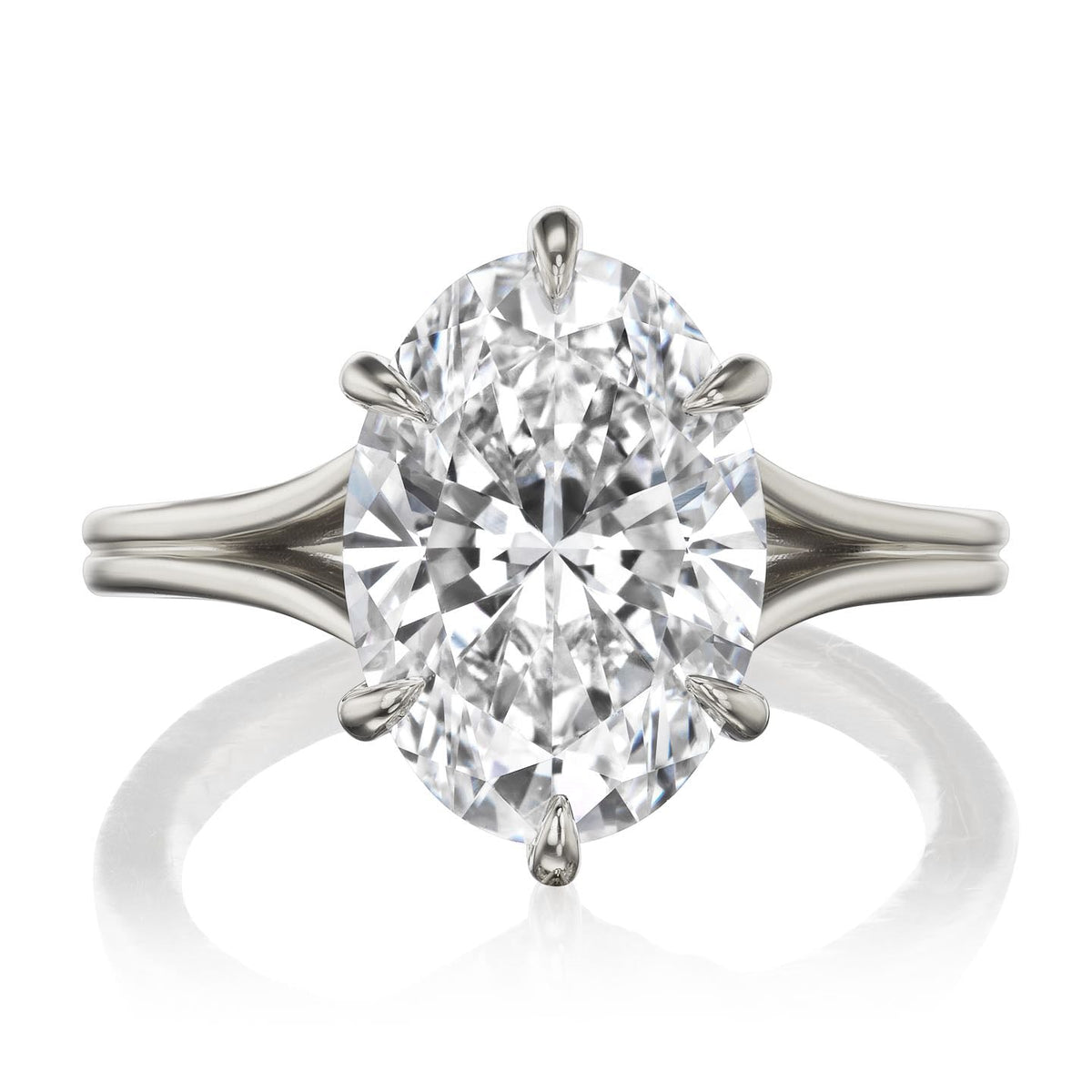 ・Ophelia・Oval Lab-Grown Diamond, Hidden Halo (4ct+ Center)
