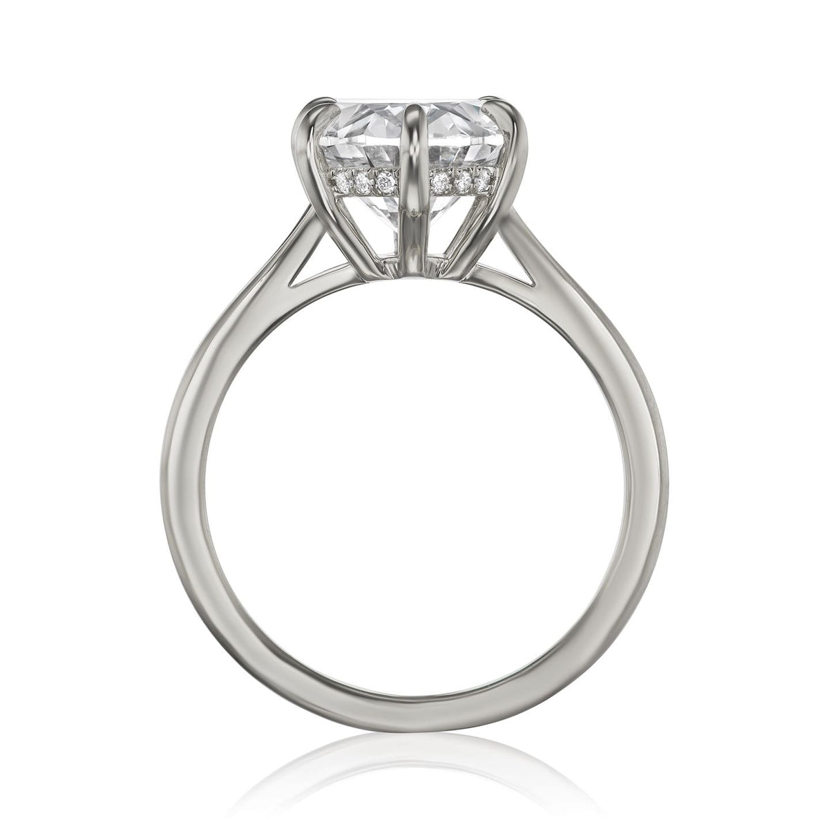 ・Ophelia・Oval Lab-Grown Diamond, Hidden Halo (4ct+ Center)