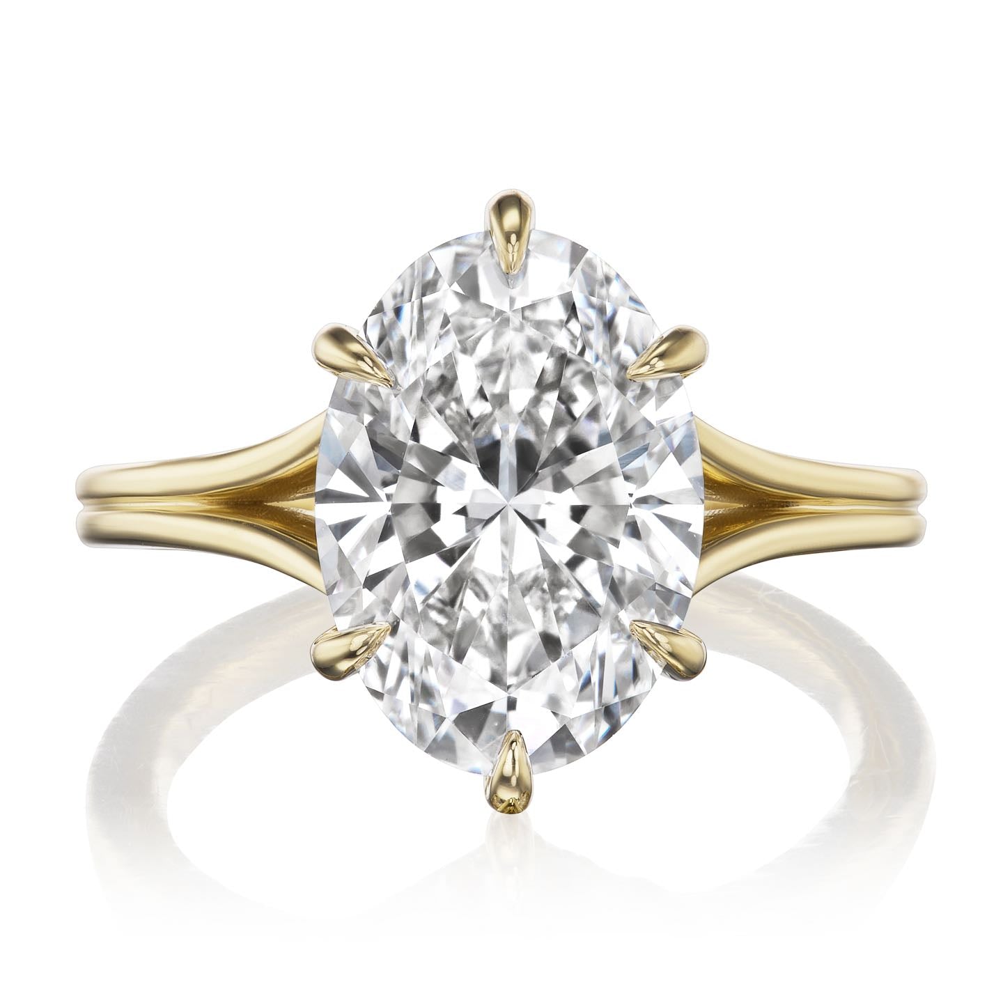 ・Ophelia・Oval Lab-Grown Diamond, Hidden Halo (4ct+ Center)