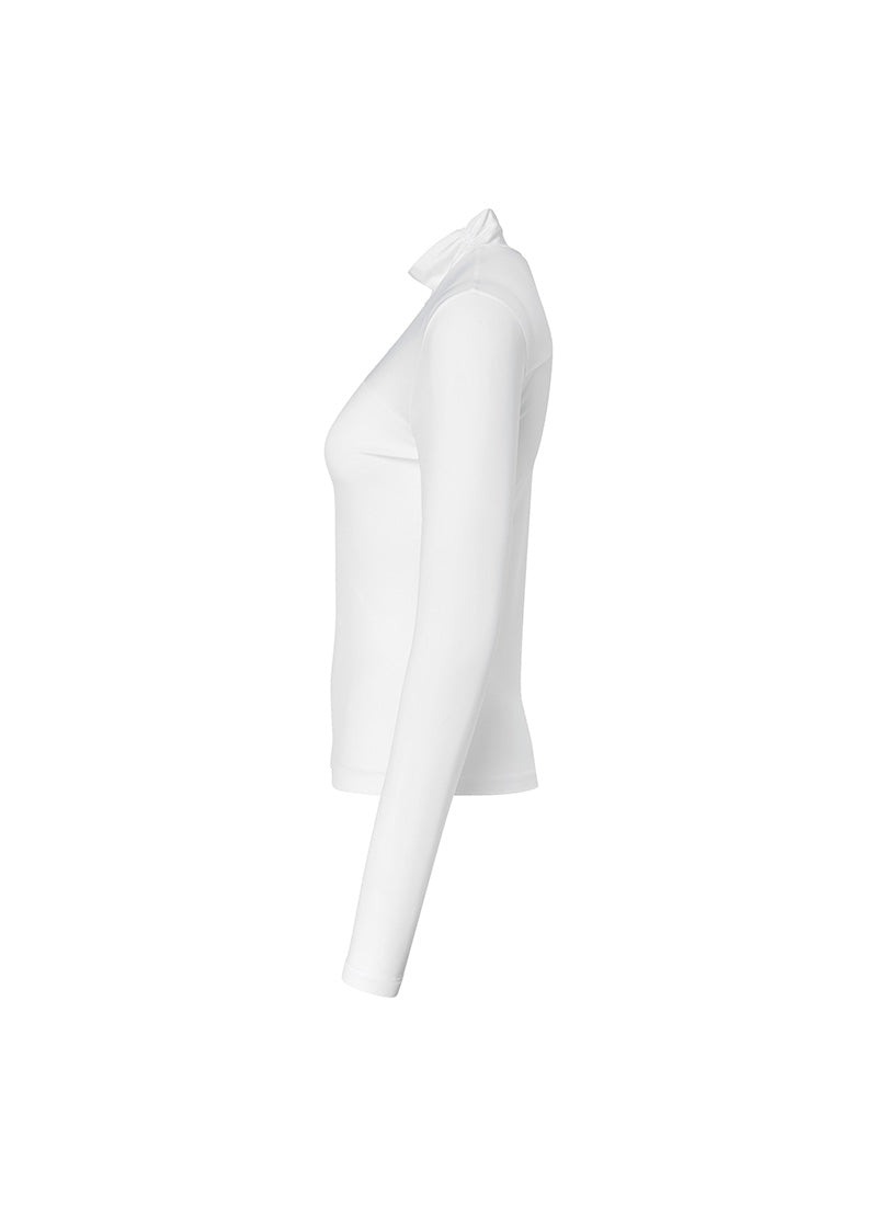 Shirring Grid Mock Neck Baselayer