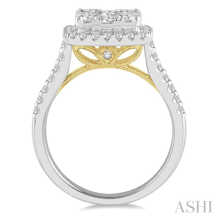 Cushion Shape Halo Lovebright Essential Diamond Engagement Ring