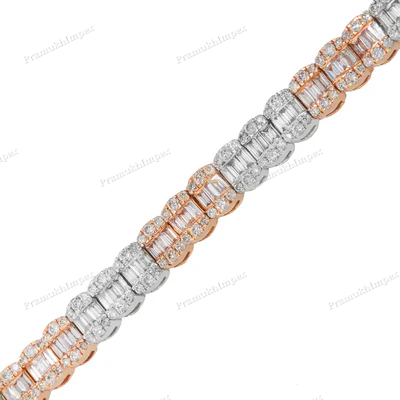 925 Silver Moissanite Diamond Tennis Bracelet For Women