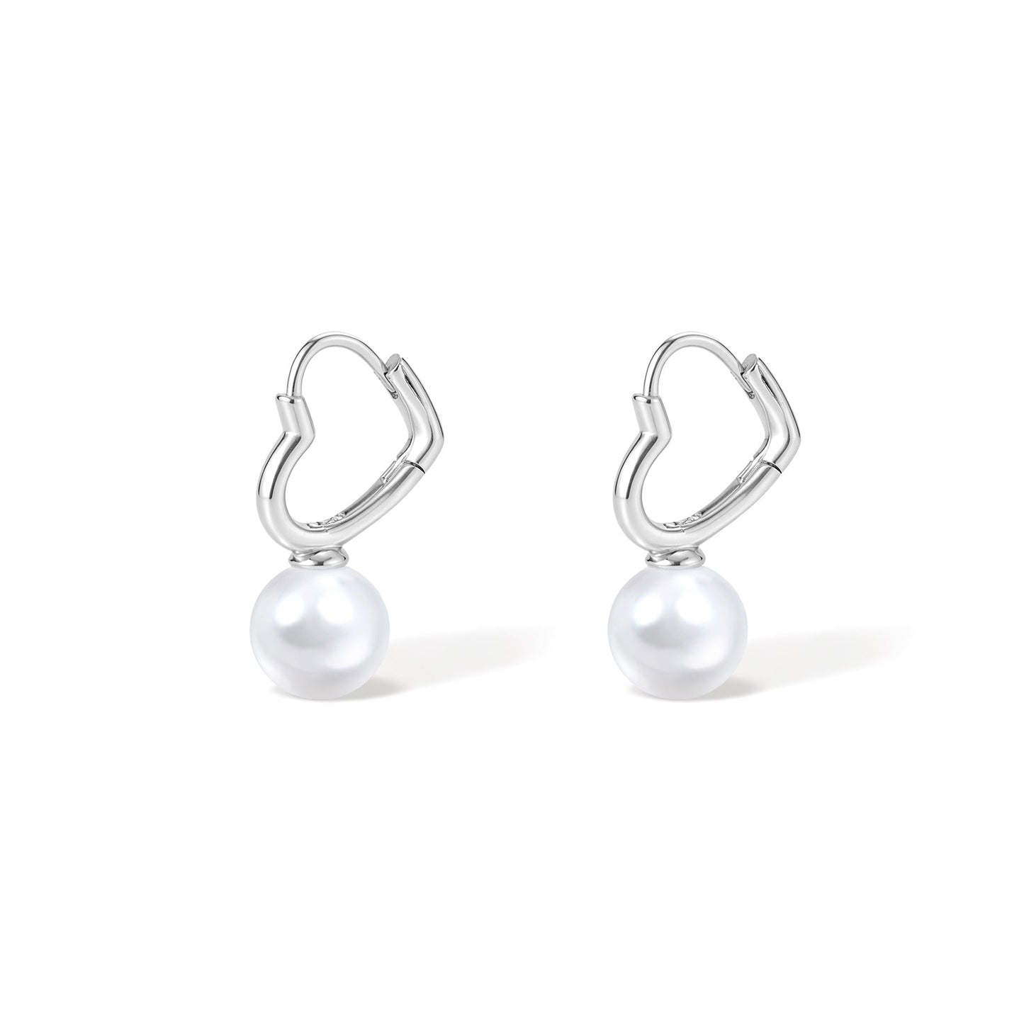 Heart Pearl Earrings