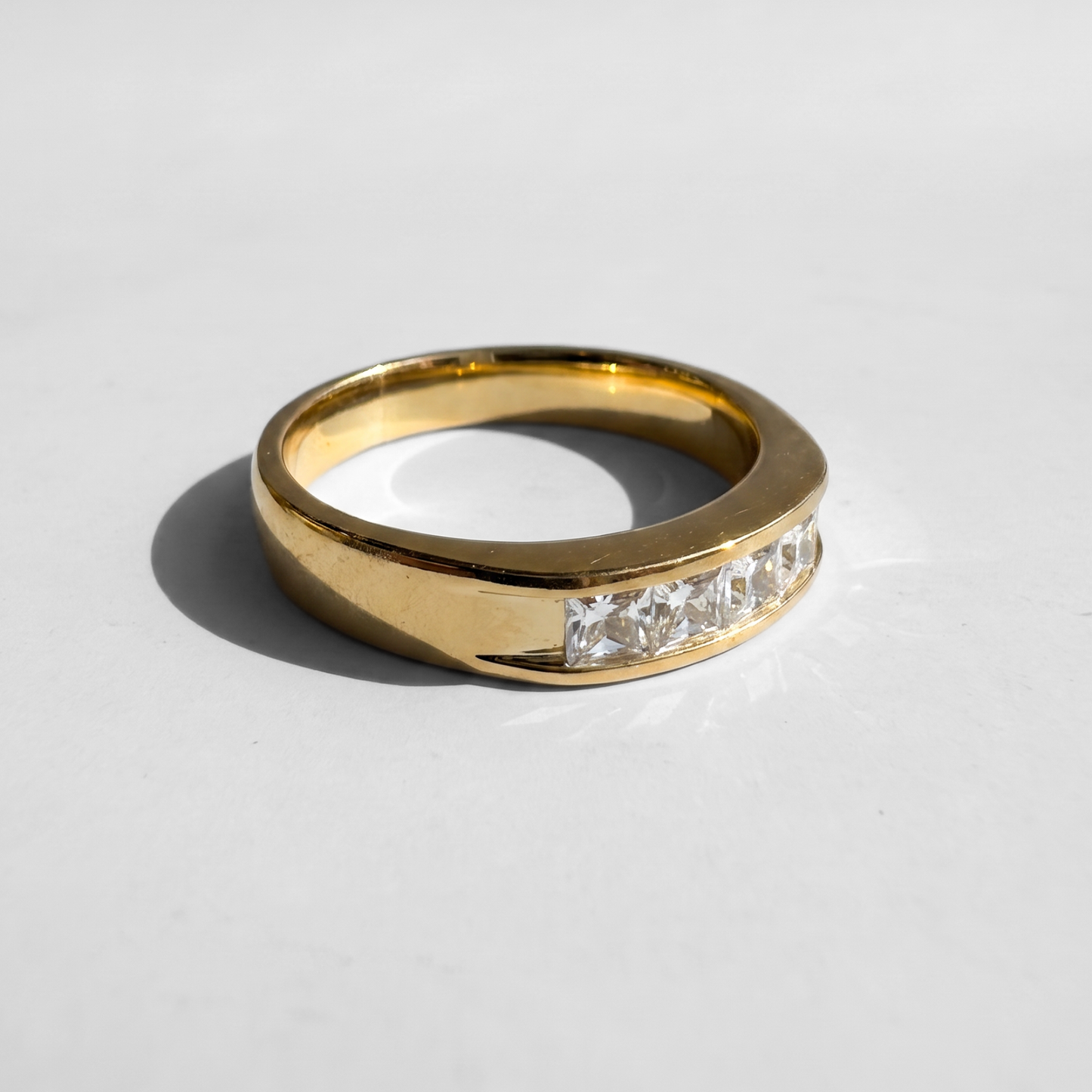 Five Stone Channel Set Diamond Men's Band
