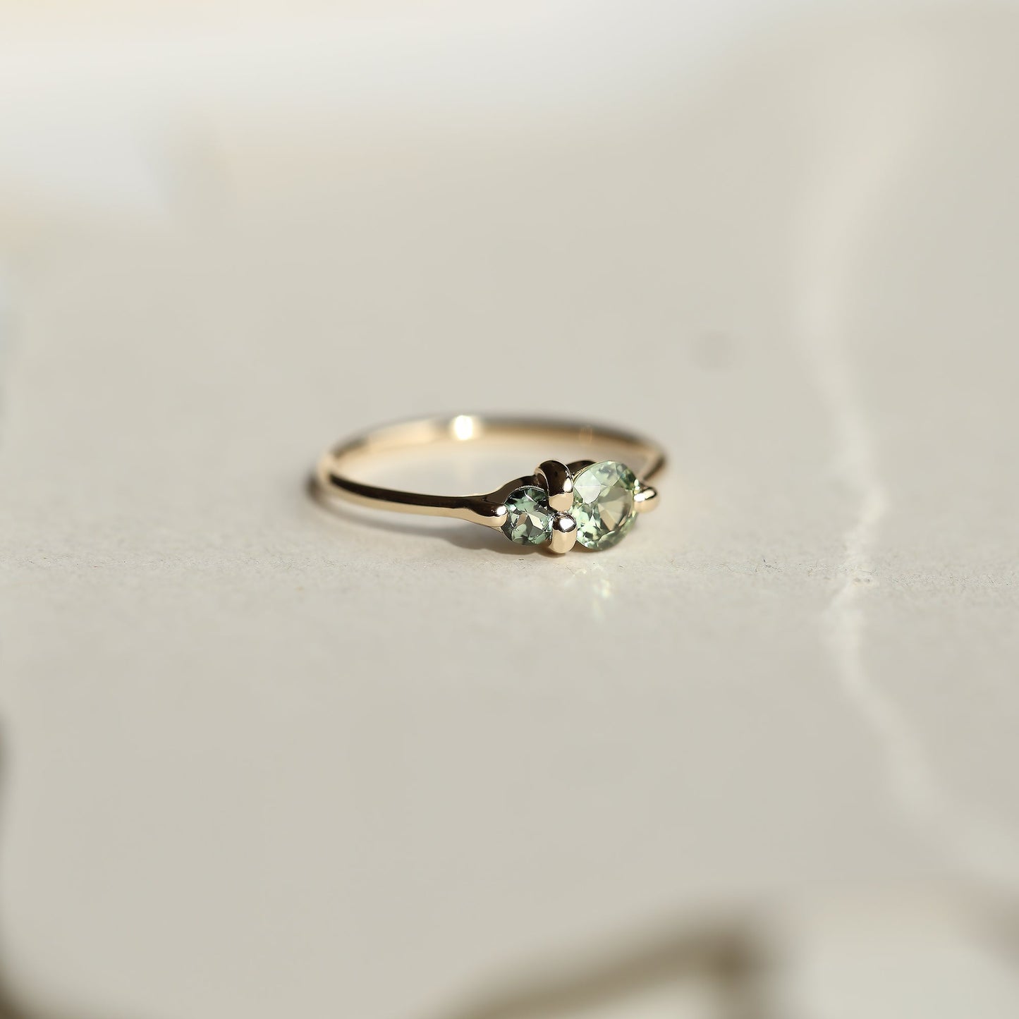 PAIRED SAPPHIRE AND TOURMALINE RING
