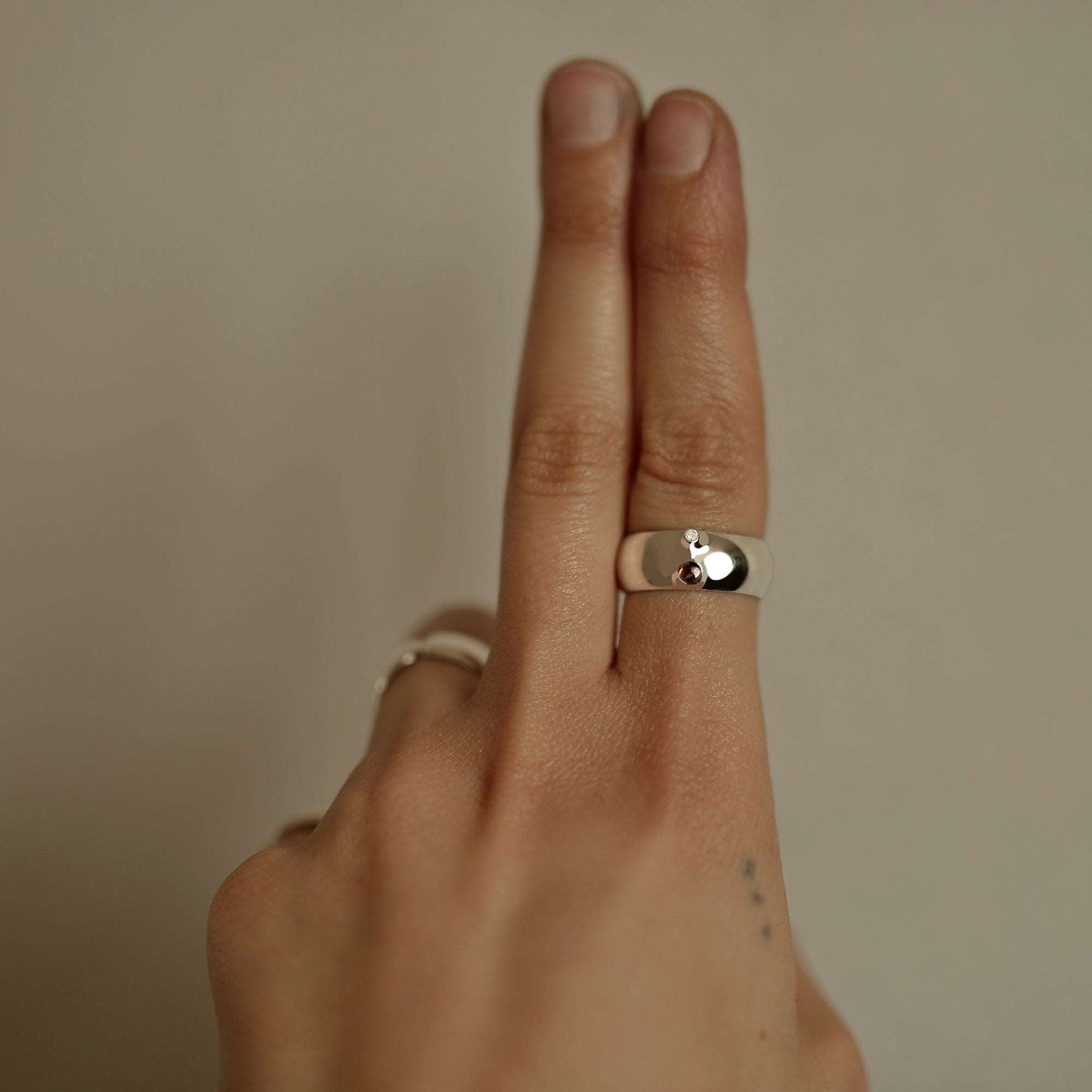 SMOKY QUARTZ AND DIAMOND RING