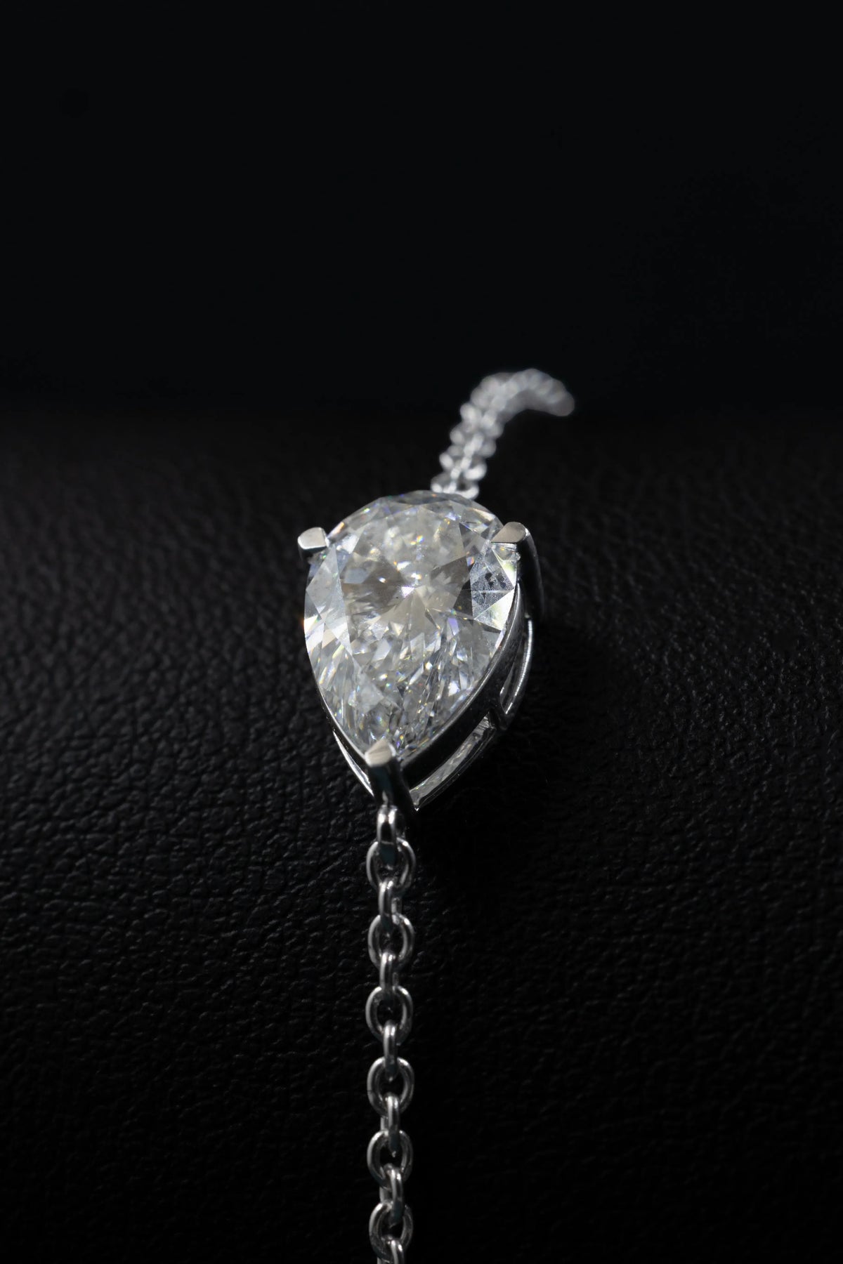2.01 CT Pear Cut Lab-Grown Diamond Solitaire Pendant Necklace