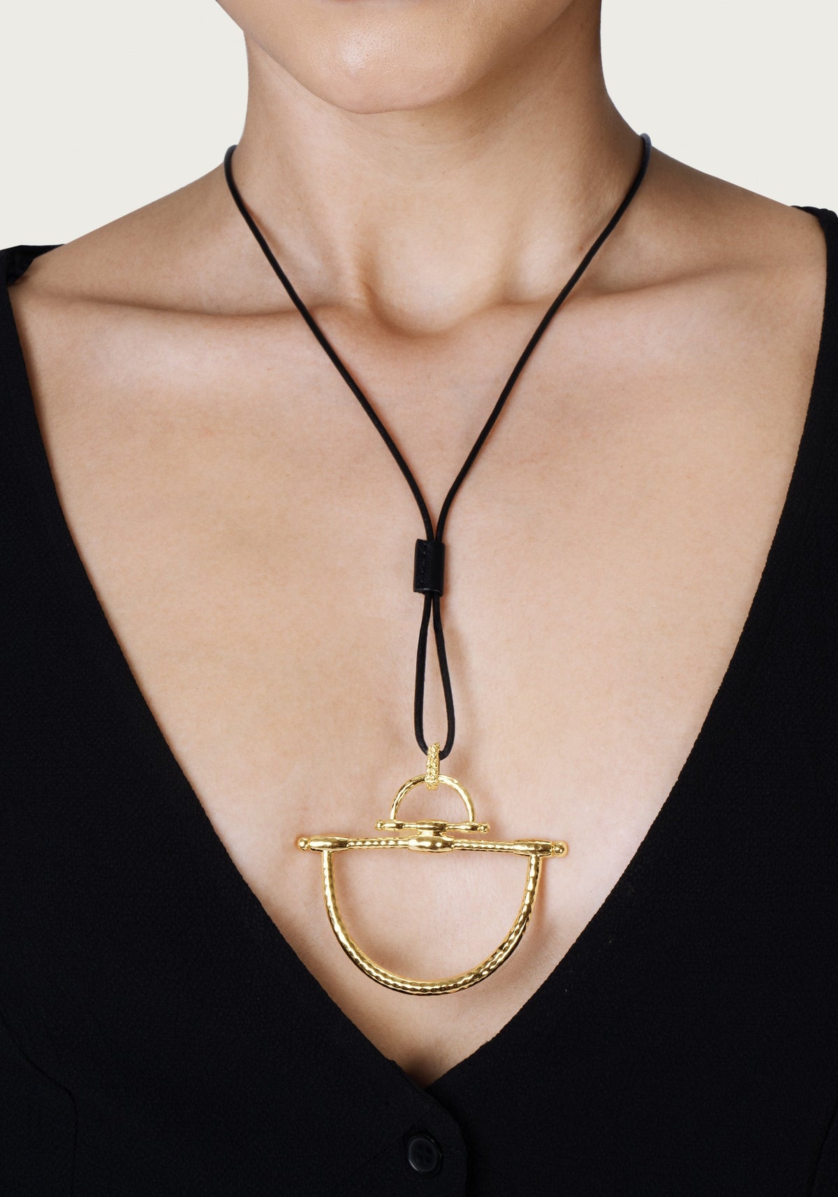 Cheval Bit Pendant, Gold