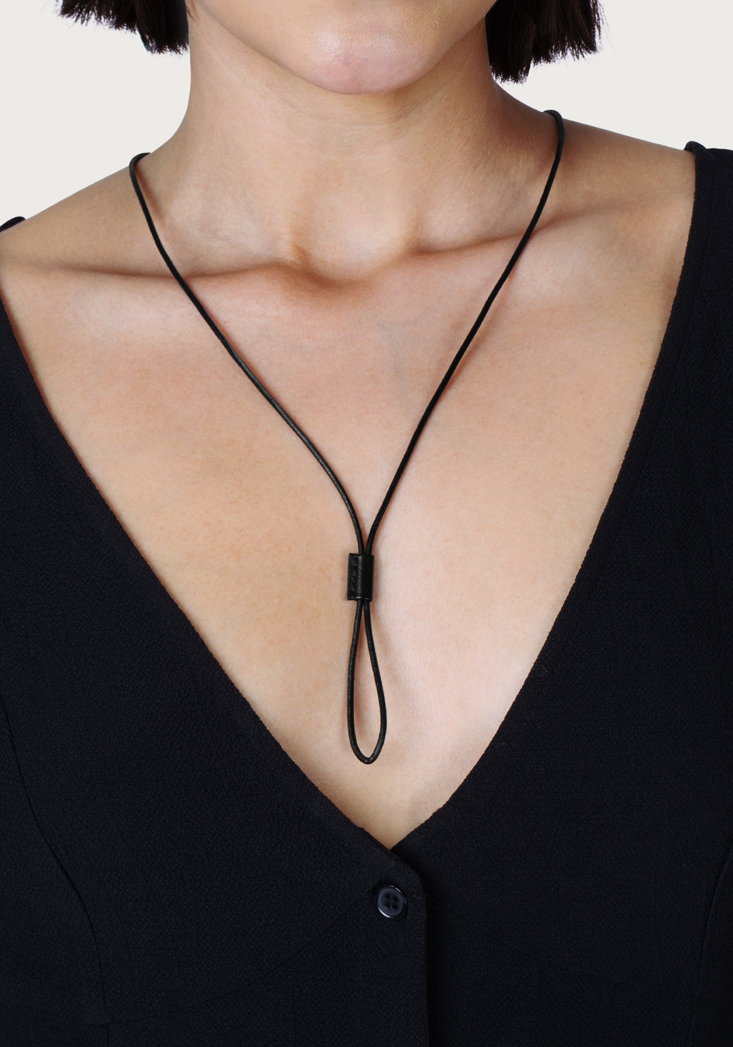 Cheval Leather Necklace, Gold
