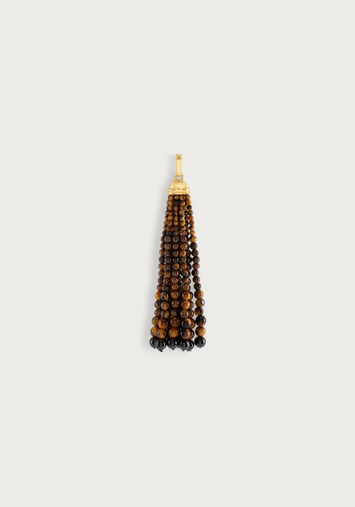 Forza Tassel Pendant, Tigers Eye and Black Onyx